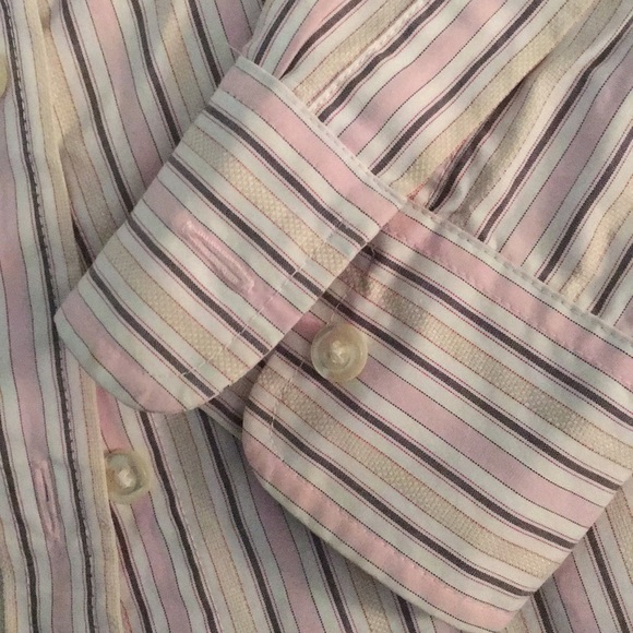 Charter Club Pinstripe Button-Down Size 16W - Picture 3 of 4